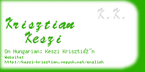 krisztian keszi business card